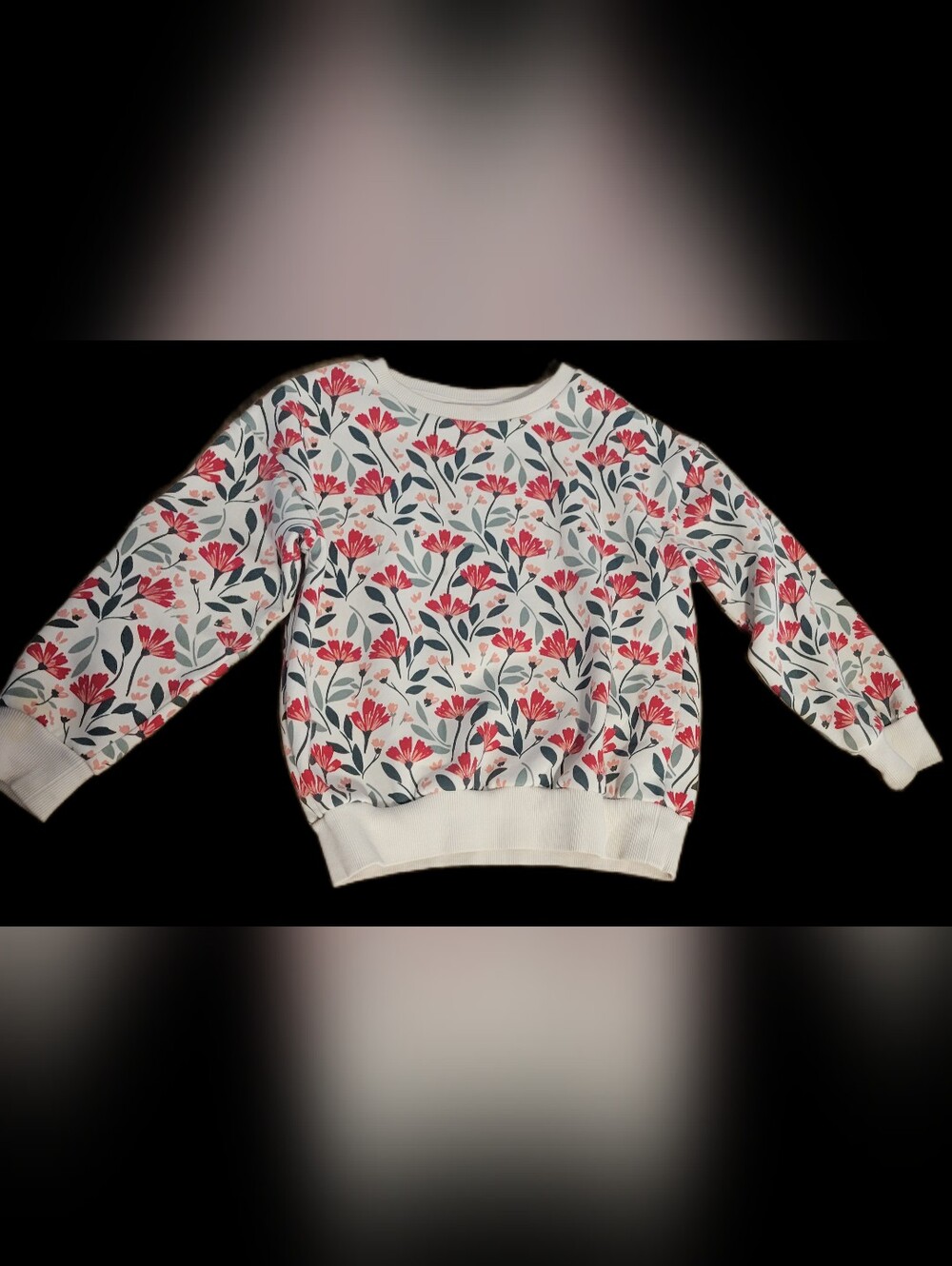Girl 6Y Sweatshirt - Floral Print
